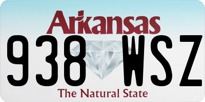 AR license plate 938WSZ