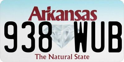 AR license plate 938WUB