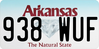 AR license plate 938WUF
