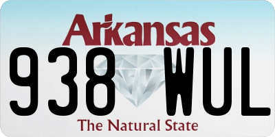 AR license plate 938WUL