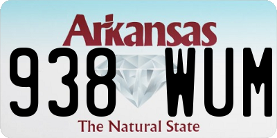 AR license plate 938WUM