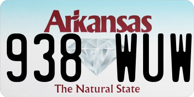 AR license plate 938WUW