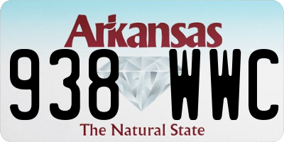 AR license plate 938WWC