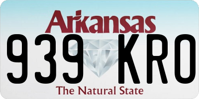 AR license plate 939KRO