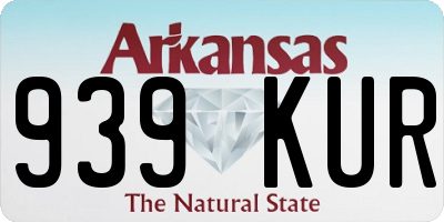 AR license plate 939KUR