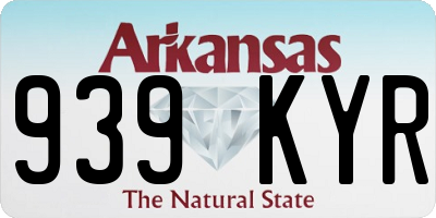 AR license plate 939KYR