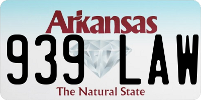 AR license plate 939LAW