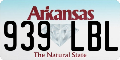 AR license plate 939LBL