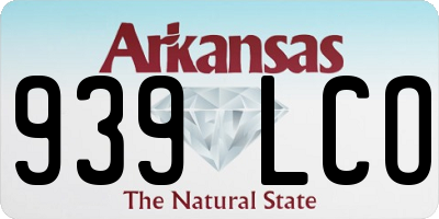 AR license plate 939LCO