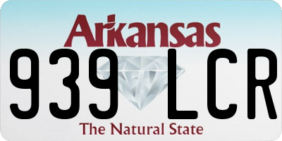 AR license plate 939LCR