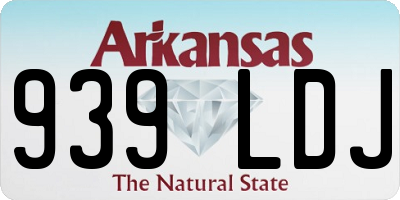 AR license plate 939LDJ