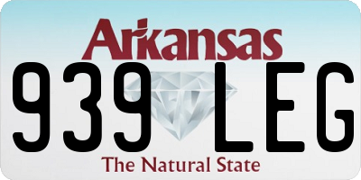 AR license plate 939LEG