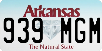 AR license plate 939MGM