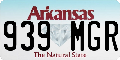 AR license plate 939MGR