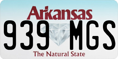 AR license plate 939MGS