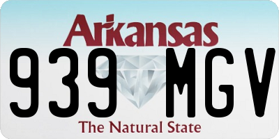 AR license plate 939MGV