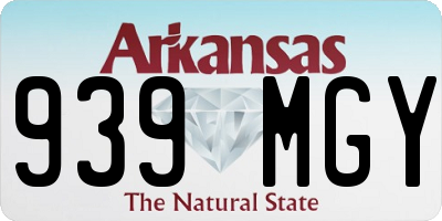 AR license plate 939MGY