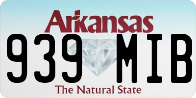AR license plate 939MIB