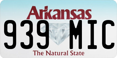 AR license plate 939MIC