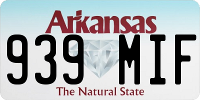 AR license plate 939MIF