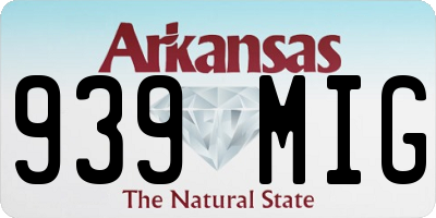 AR license plate 939MIG
