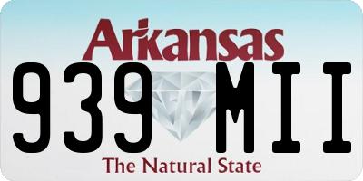 AR license plate 939MII