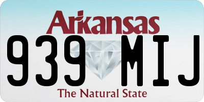 AR license plate 939MIJ