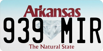 AR license plate 939MIR