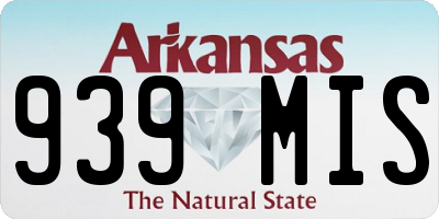 AR license plate 939MIS