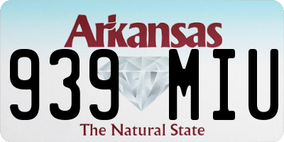 AR license plate 939MIU