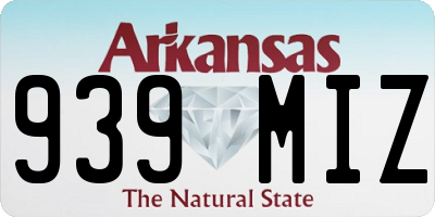 AR license plate 939MIZ
