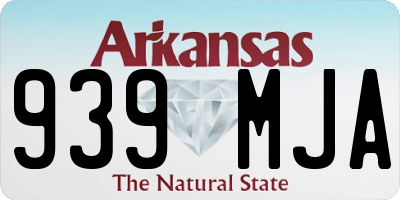 AR license plate 939MJA