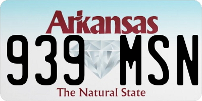 AR license plate 939MSN