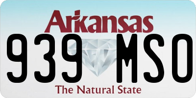 AR license plate 939MSO