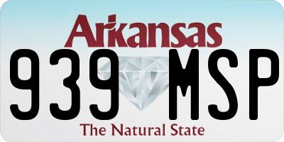 AR license plate 939MSP