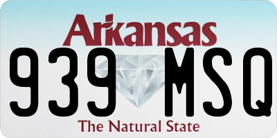 AR license plate 939MSQ