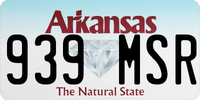 AR license plate 939MSR