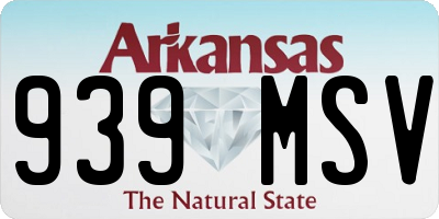 AR license plate 939MSV