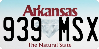 AR license plate 939MSX