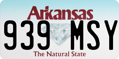 AR license plate 939MSY