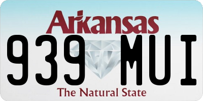 AR license plate 939MUI