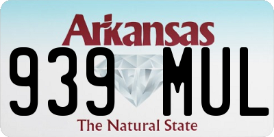 AR license plate 939MUL