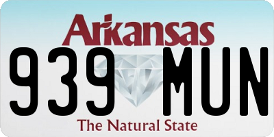 AR license plate 939MUN