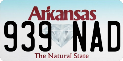 AR license plate 939NAD
