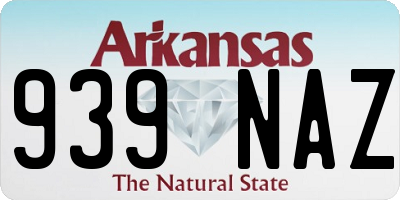 AR license plate 939NAZ