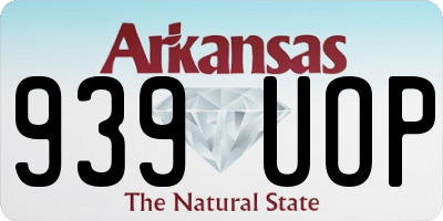 AR license plate 939UOP
