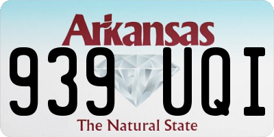 AR license plate 939UQI