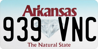 AR license plate 939VNC