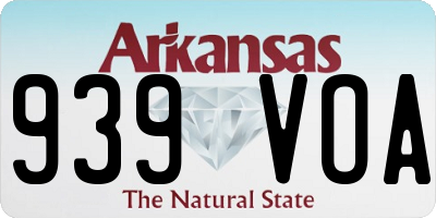 AR license plate 939VOA