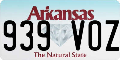 AR license plate 939VOZ
